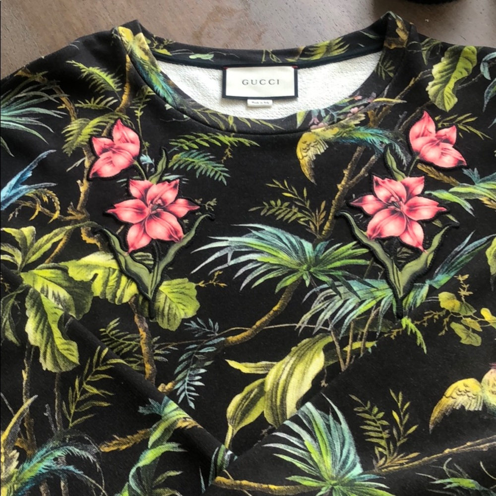 GUCCI jungle flora sweatshirt